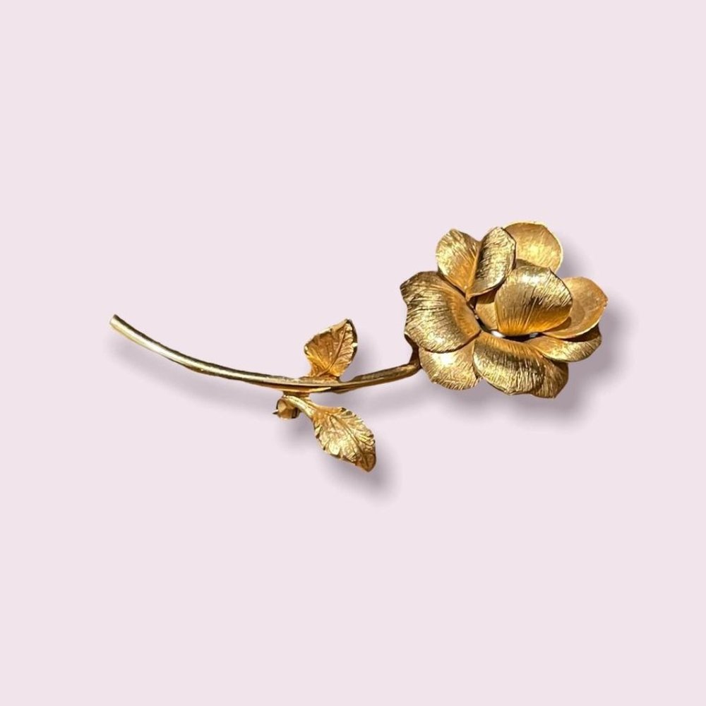 Giovanni Rose Gold Toned Vintage Brooch